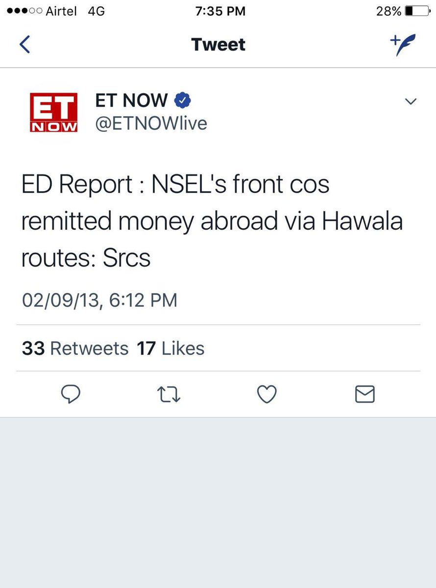 pete5308's tweet photo. @dir_ed @PiyushGoyal @rammadhavbjp @rajeev_mp @TVMohandasPai @fayedsouza @navikakumar @BDUTT @Zakka_Jacob NSEL scam may nt mk front line news as victims die slowly.60 of 13K hv passed away since 13 jignesh Shah looted 6K crores in 13.HC declared him unfit but SC defers case again https://t.co/VFhc5zISnL