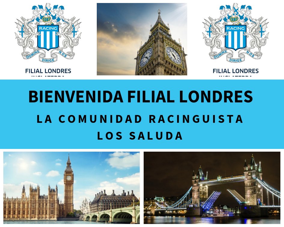 'We are proud to announce that @Racingclubuk is now the first official filial of @racingclub in London and the UK' #EmbajadoresRacinguistas