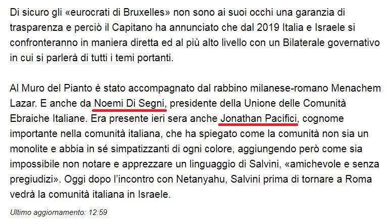 ValeMameli's tweet photo. A CHE GIOCO GIOCHIAMO
Con tutti gli italo-israeliani che ci sono #Salvini doveva prooprio farsi accompagnare in Israele da Jonathan Pacifici, il socio d'affari di Marco Carrai, il Richelieu di #Renzi?
https://t.co/iZE9arBcgi
https://t.co/cB4jtUNiGX
C'è qualcosa che ... https://t.co/gyCdzwoViW