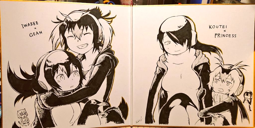 アナログの練習で試しに色紙でPPPを描いてみたけども大変難しくてサッと素敵に描ける方に尊敬 