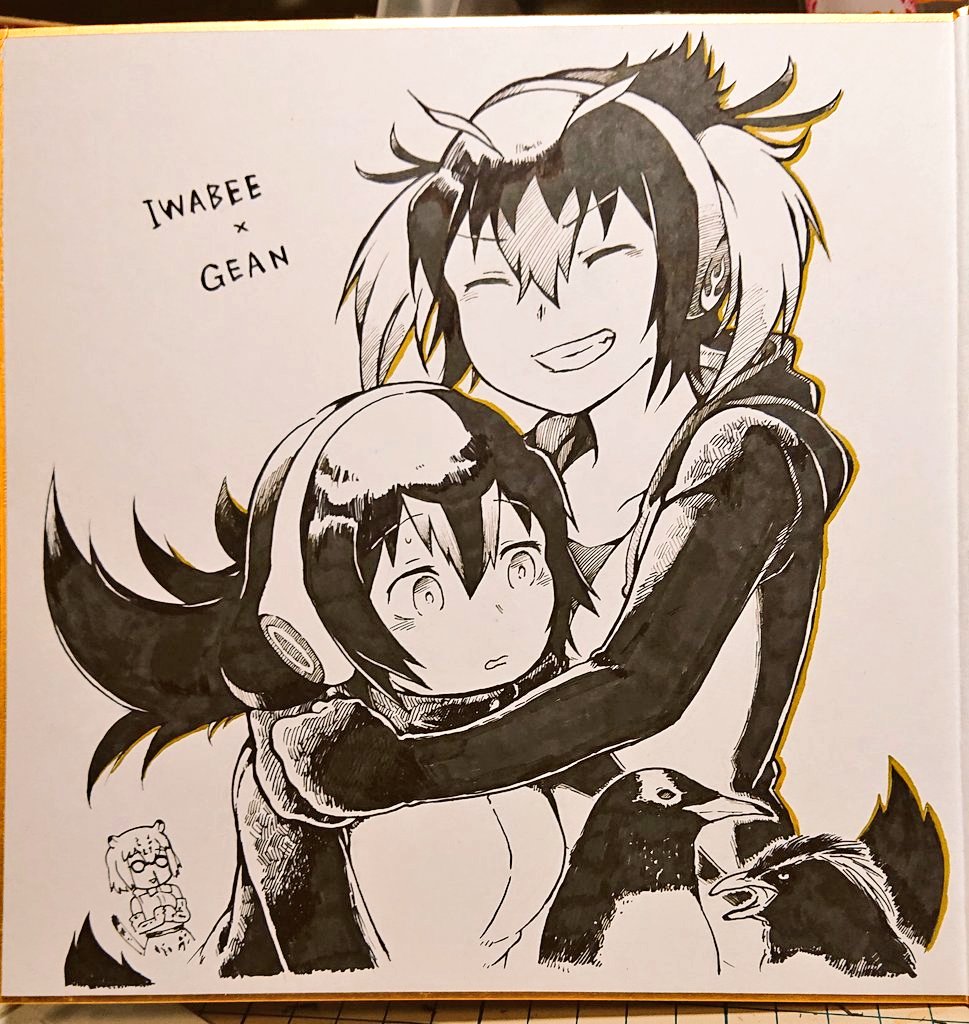 アナログの練習で試しに色紙でPPPを描いてみたけども大変難しくてサッと素敵に描ける方に尊敬 