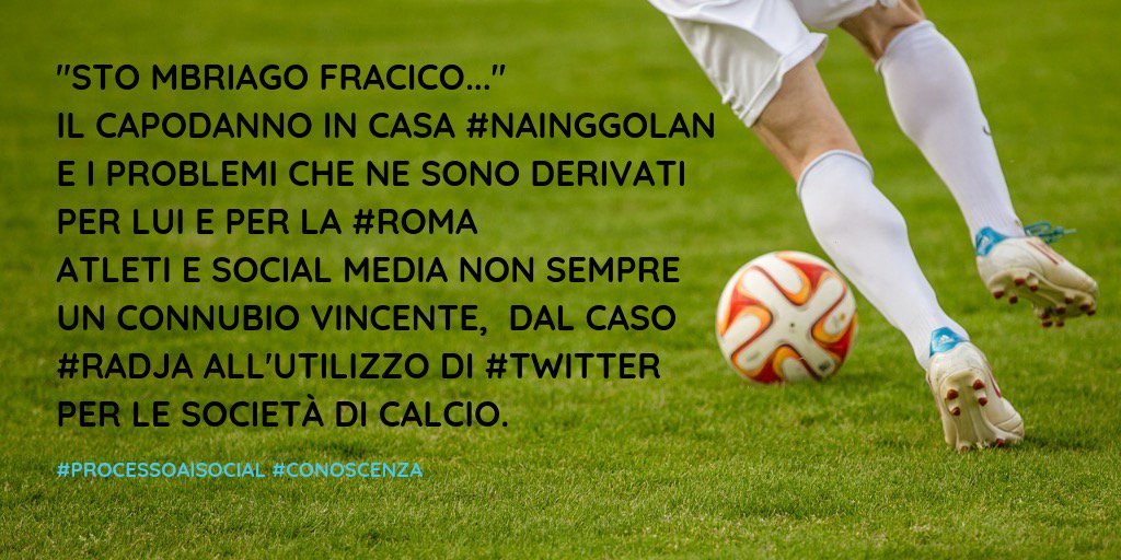 "Sto mbriago fracico..." 
Il capodanno in casa #Nainggolan e i problemi che ne sono derivati per lui e per la #Roma .
Atleti e social Media non sempre un connubio vincente,  dal caso #Radja all'utilizzo di #Twitter per le società di calcio👉: processoaisocialmedia.blogspot.com/2019/02/social…
#smm19