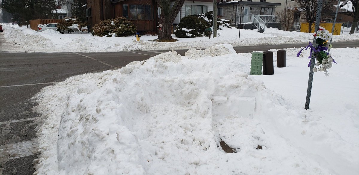 RemiM870's tweet image. This is what you get when you #contractout city services...@311Toronto @cityoftoronto. This is in the direct vicinity of a retirement home and church. Do i need to remind you of the fatality that occured at this intersection? Please do something about my neighborhood...