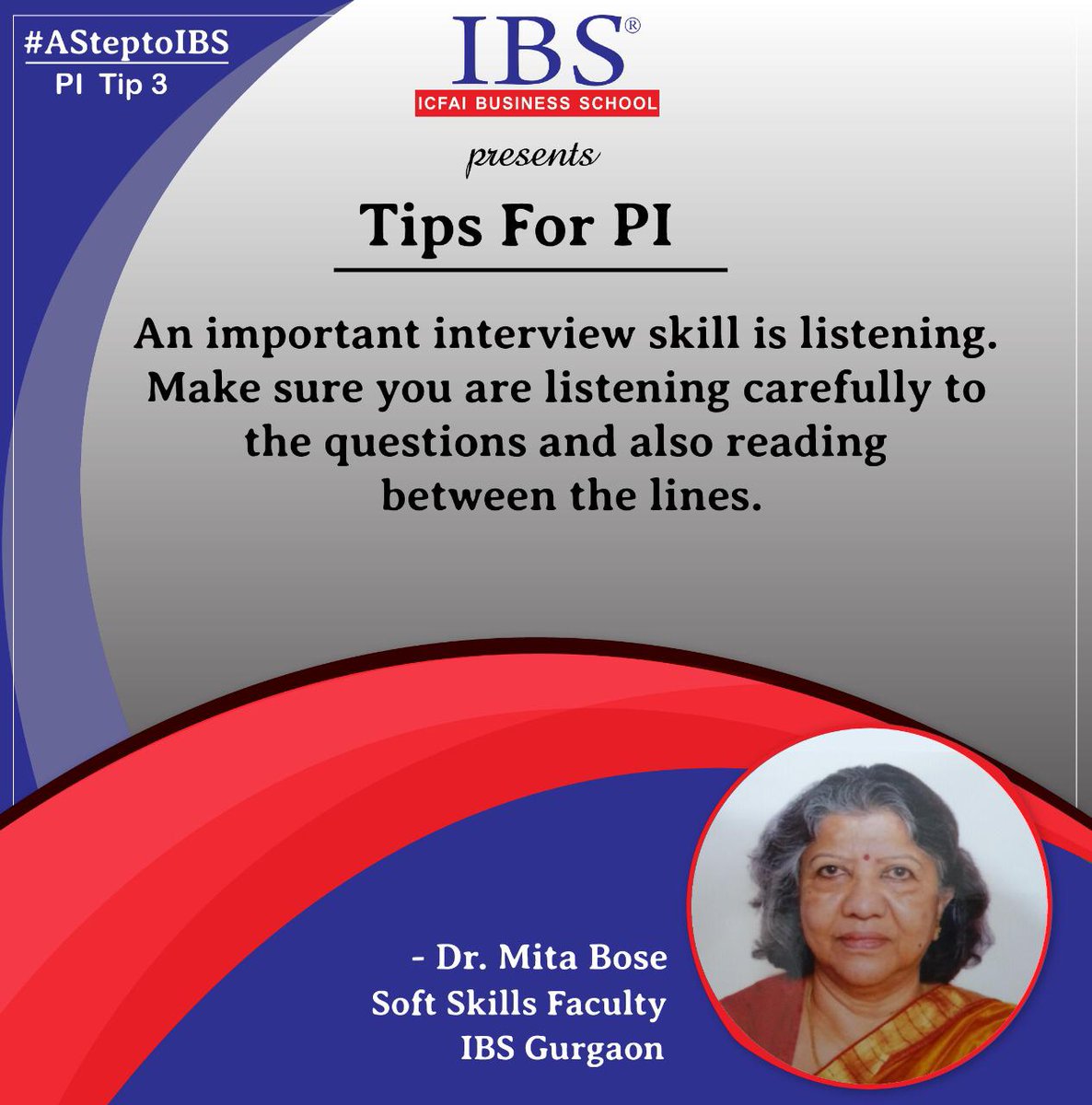 gurgaonibs's tweet photo. Dr. Mita Bose, Soft Skills Faculty guides the students of 2019-2021 batch for their successful attempt in the upcoming Personal Interview Sessions. 

#AStepToIBS @ibsgurgaon @IBSIndia #GDPITips #ManagementIdeas #ManagementSchool #Batchof2019 https://t.co/5CMU3H7PCE