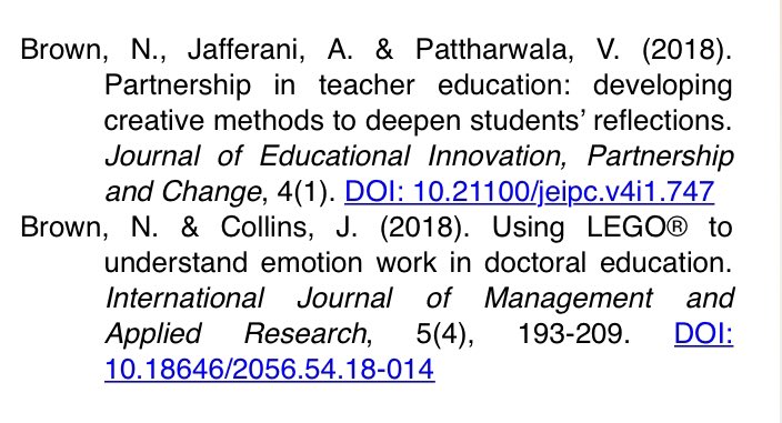 From  @ncjbrown, two open access articles on using  #Lego in  #HigherEducation