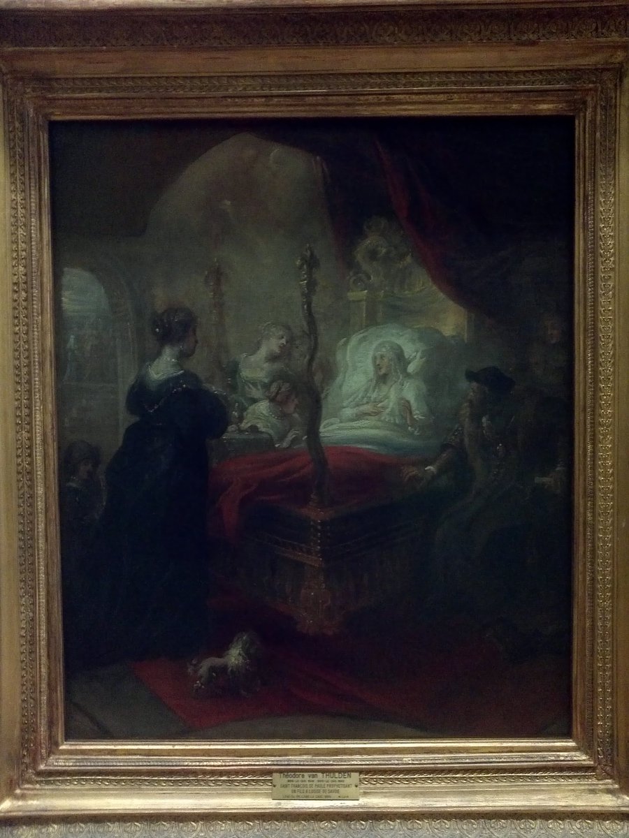 roomeduofficial's tweet photo. St. Francis of Paola prophesying a son (the future Francis I, King of France), 1640, Theodoor van Thulden, Louvre, Paris. https://t.co/67mSSX0Xp3