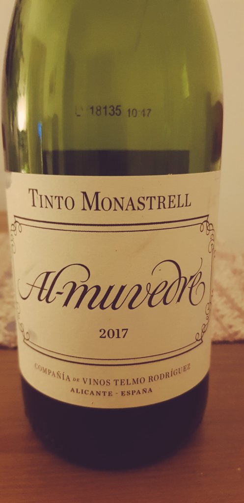 Al-Muvedre, un buen vino con el sello y #saberhacer de Telmo Rodríguez y además, a un excelente precio #monastrell #dovinosdealicante