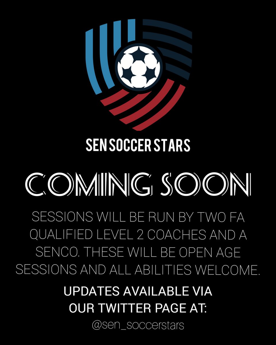 SEN Soccer Stars will begin early March in Ilkeston. We cannot wait for this. More details will be confirmed in due course. *Kate 😀