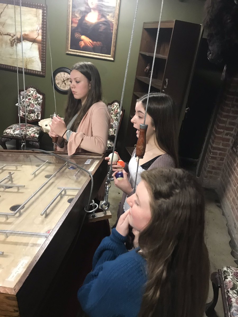 premier14black's tweet photo. 14 Black had a BLAST team bonding at the House of Conundrum Escape room and dinner at Spaghetti works! We were -1 mind (we missed you Malia!) but these girls rose up to the challenge and escaped in the nick of time! #teamwork #nextstepnextlevel #houseofconundrum https://t.co/Sig1T8shDe