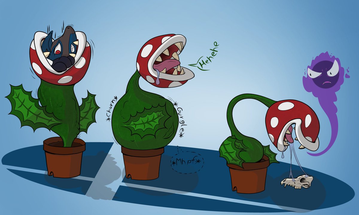 The piranha plant got released in Smash, and I had the urge to draw it. 