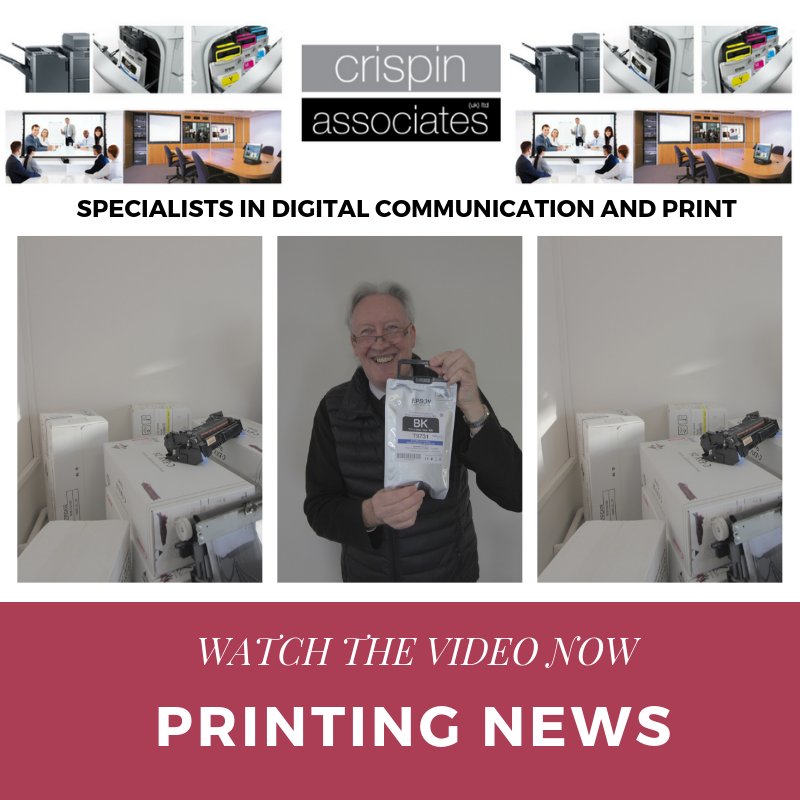CrispinAssoc's tweet photo. Check out our new video 📹 printing news.  Looking to save you money and be environmentally friendly with printing in 2019.   https://t.co/4lllTBGo8J    #Businesses #businessowner https://t.co/peeyLTPnWw