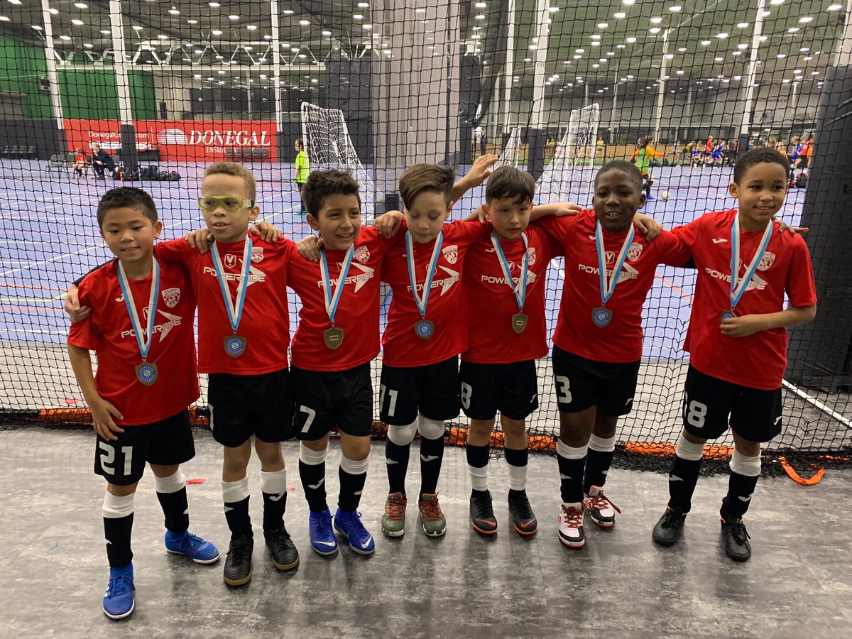 SportingMD's tweet image. Our SMFC U9 Boys bring home the hardware from the Spooky Nook Futsal Tournament in PA! Go Sporting!! 🏆⚽️🔴⚫️