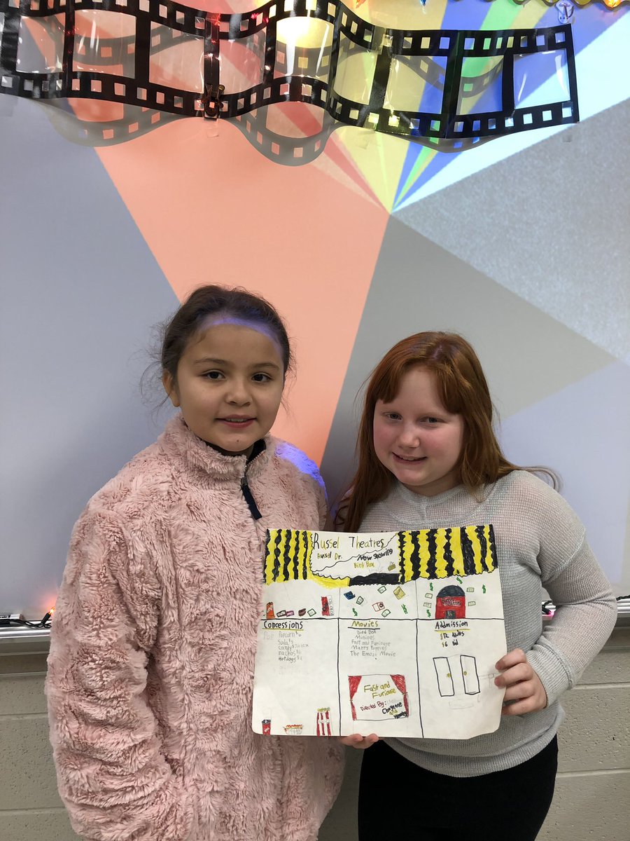 ThornClass's tweet photo. Our Movie Marathon Project was a hit!! Creating our on movie theatre takes A LOT of division!! Now showing “Math in Action”#rcsbestyearyet #projectbasedlearningrocks @RESelem https://t.co/1DnyFttTDv