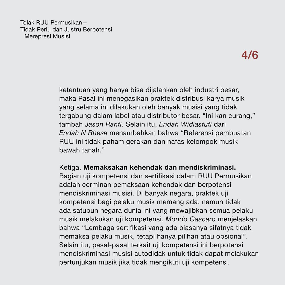 efekrumahkaca's tweet photo. #TolakRUUPermusikan #KNTLRUUP https://t.co/ZmSCnpZtnz