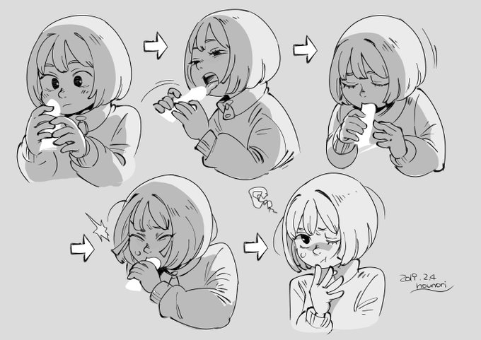 お絵描き:口でする 