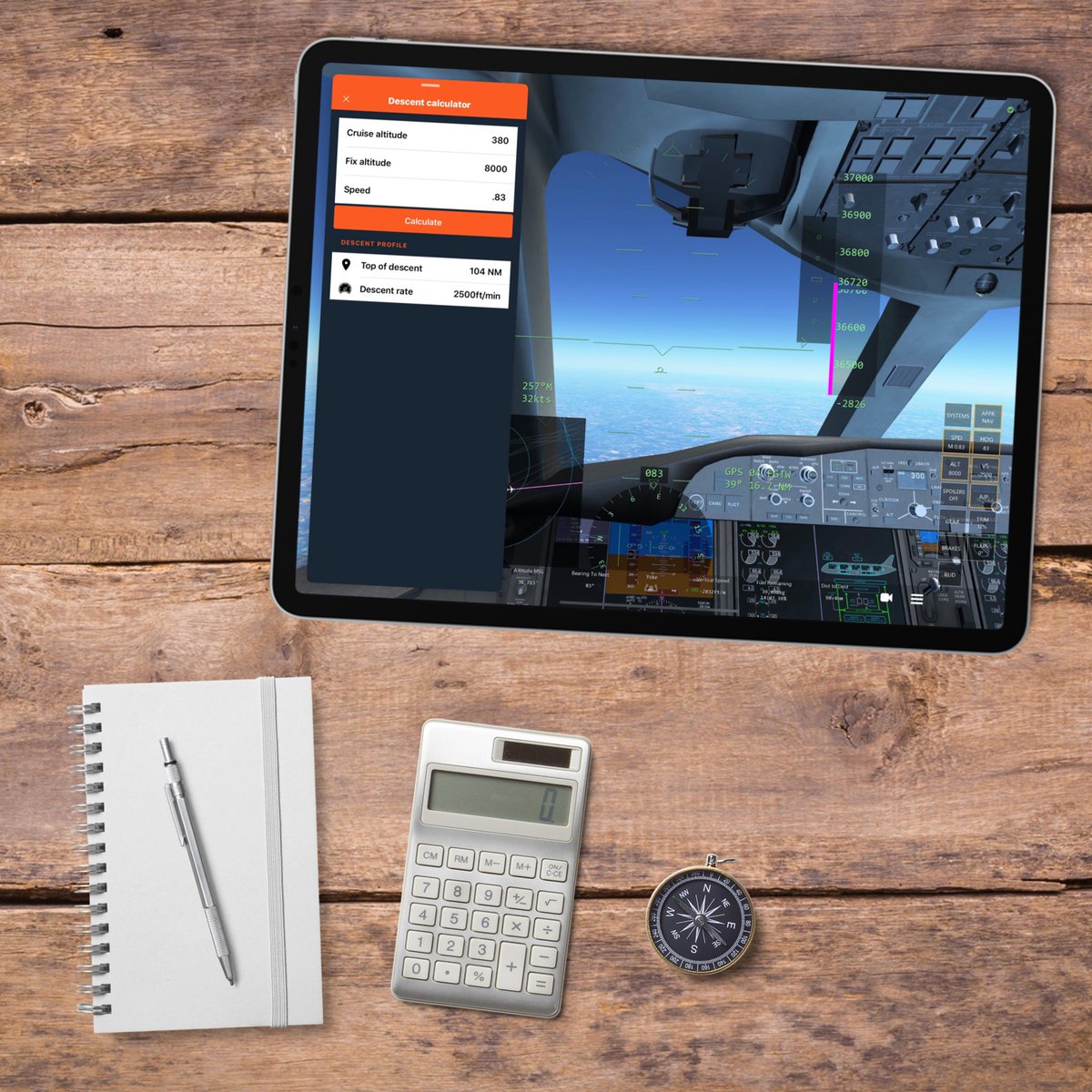 IFChecklists's tweet photo. No need for your old-school calculator & notebook anymore. With IF Checklists’ descent calculator available with IF Checklists Plus, you can easily plan your descent. Try it out now! #IFChecklists #InfiniteFlight #iOS #Android #free #aviation #app #calculator https://t.co/tbmRBfPKBn