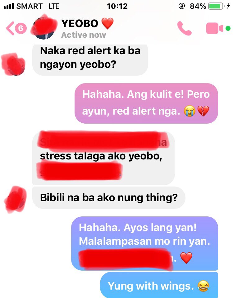 ImNaraJang's tweet photo. I was really in pain earlier because of my dysmenorrhea/ menstrual cramps, but YEOBO @itsRandyChoi saved the day! 😍💕
#GoBackCouple #GBC #GBCSquad
I miss you my GBC Fam! I miss you so much, mga mamshie! ❤️

- Credits kay Yeobo sa SS from #GBCCramps

#JangNaRa #SonHoJun #장나라 https://t.co/B7yoiE5BKP