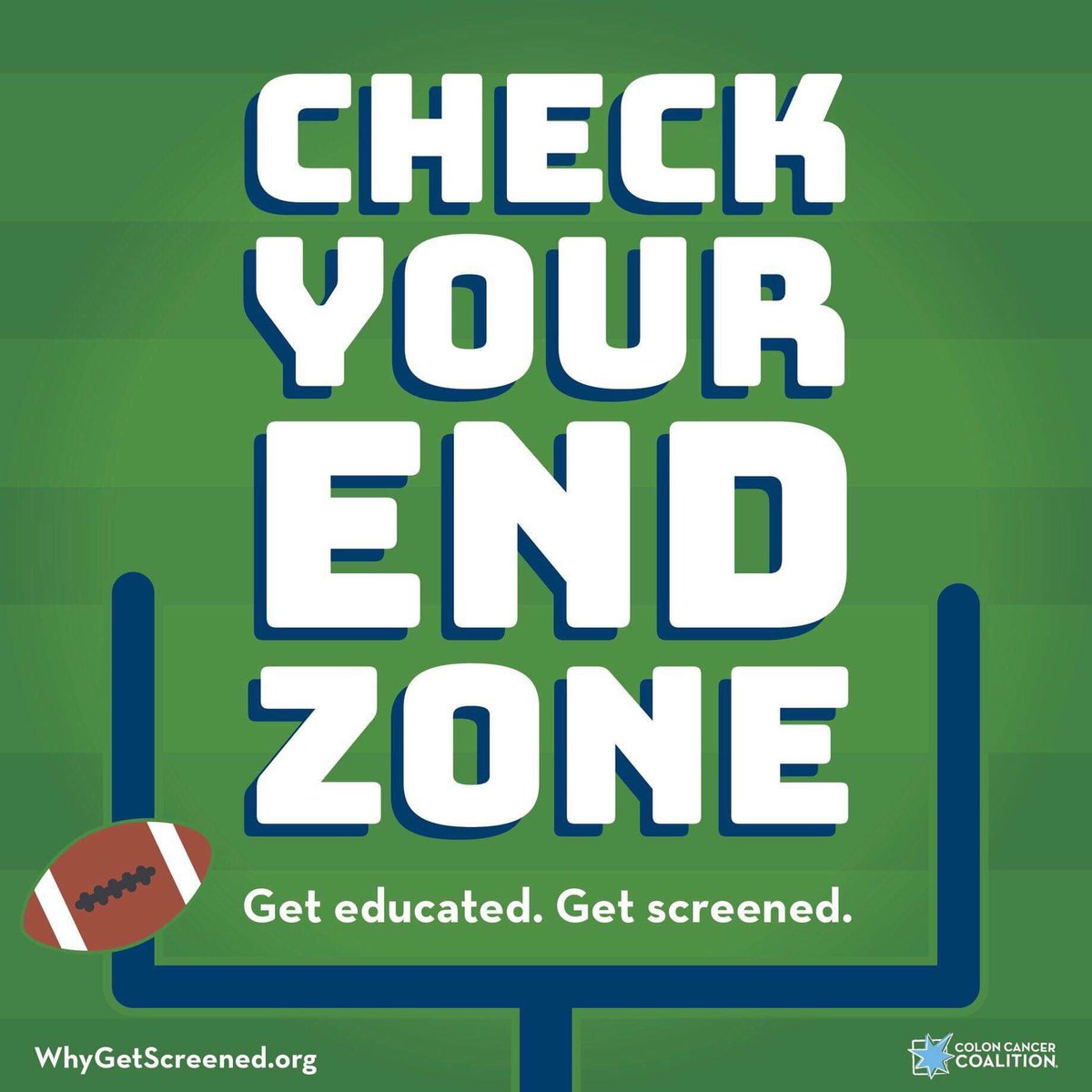 save_butts's tweet photo. Happy #superbowl Sunday! 🏈 Don’t drop the ball when it comes to being screened for #coloncancer ! Ask your doctor what your options are! @GYRIG https://t.co/nDAf7GjmQD