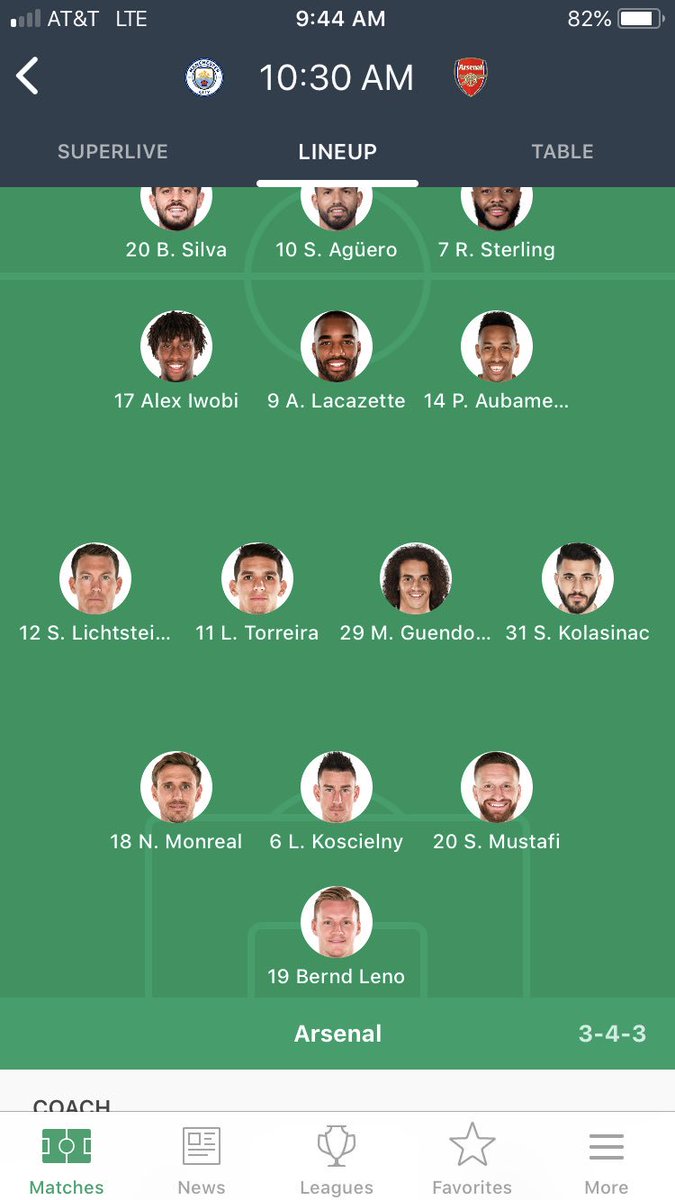 Arsenal90312982's tweet photo. Not very happy with this lineup, seems like Unai is just trying to sit back, would’ve liked to have seen denis on the left or right AT LEAST. https://t.co/LpfZEoQ89H