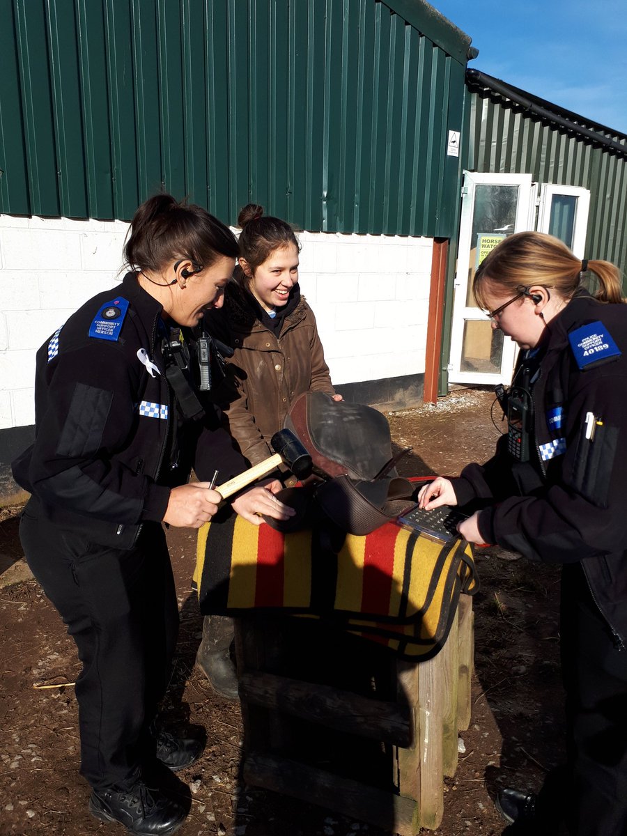 KMinsterCops's tweet photo. North SNT- tack marking in Wolverley &amp; Cookley. Next Tack Marking Event  Sunday 3rd March #horsewatch #tackmarking https://t.co/SwiwzzapV6