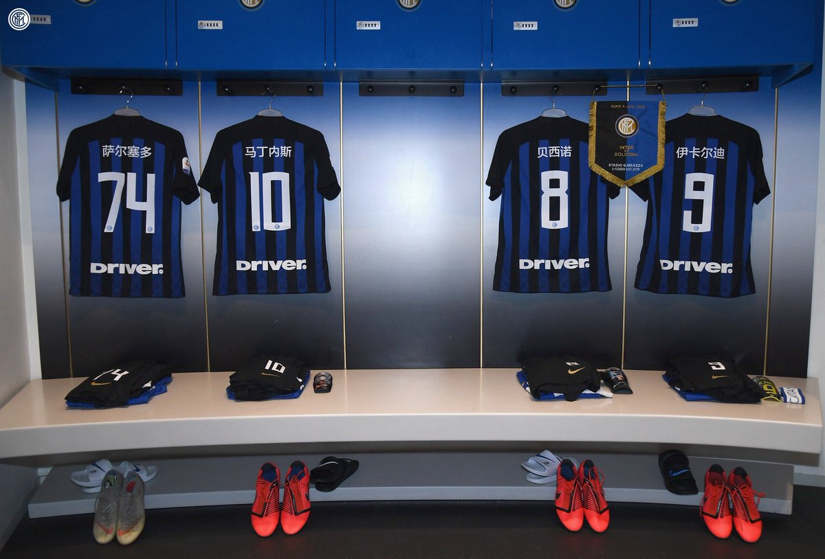 Inter XI (4-2-3-1) vs @BfcOfficialPage:

Handanovic
Dalbert, Skriniar, De Vrij, Cedric
Brozovic, Vecino
Perisic, Nainggolan, Candreva
Icardi #InterBologna #ForzaINter ⚫🔵