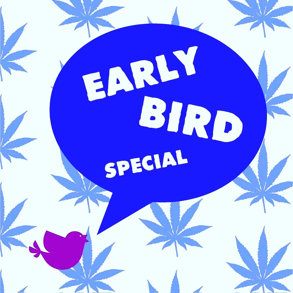 ChronicCortez's tweet photo. Early Bird is 9:30am to 10:30am today! Come see us soon 😁 Ask your Budtender for details 
#letthechronicbeyourtherapy #chronic #chronictherapy #chronictherapycolorado #cannabiscommunity #cannabis #cannabisculture #cannabissociety #cannabisheals #marijuana #coloradorec https://t.co/NIgxExJSsn