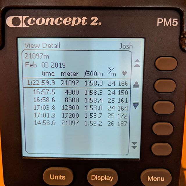 ocr_dad's tweet image. Pinned the HR with a Sprint to the finish.  Fastest Half marathon in a couple years. First one of the year. Caught a little motivation from @mjarbeau @bigmandan001 next up #toc 5k

#concept2 #rowing