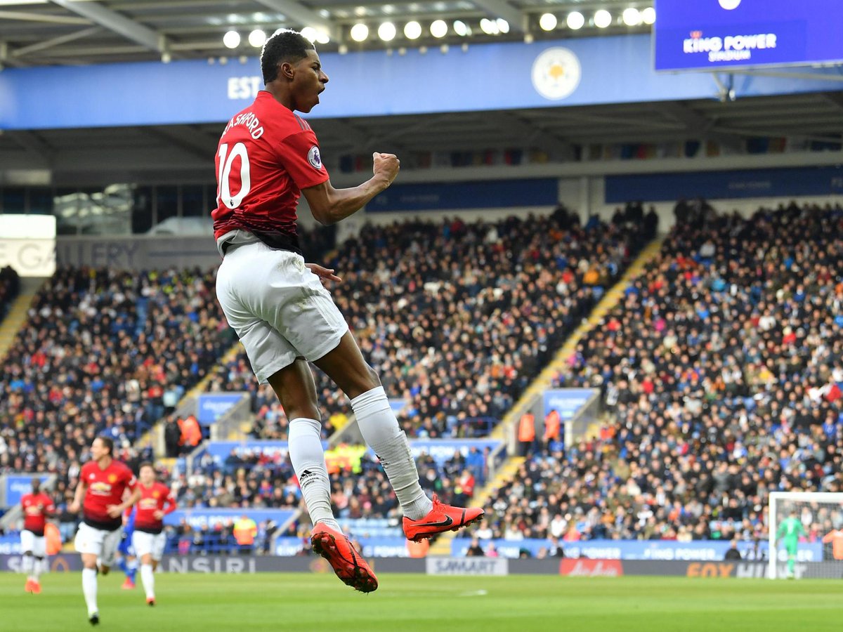 Rashford, celebrando el tanto del triunfo.