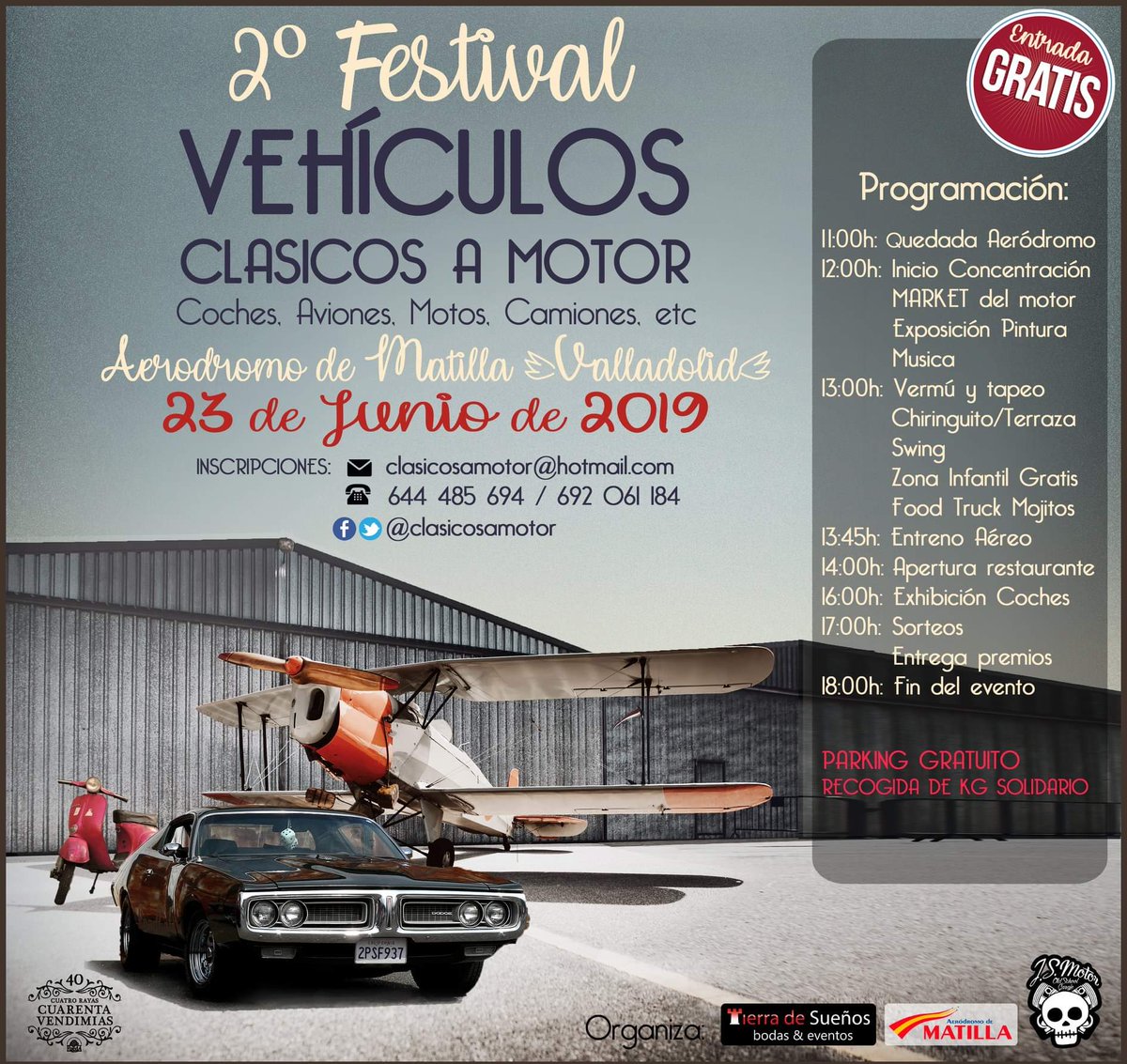 Clasicos_a_motor (@clasicosamotor) on Twitter photo Ya tenemos fecha para la 2ª edición del Festival <a href="/clasicosamotor/">Clasicos_a_motor</a> de #Valladolid !!! Este año esperamos superar los 230 vehículos de la primera edición
Ayúdanos a difundirlo compartiéndolo!! GRACIAS Ya tenemos fecha para la 2ª edición del Festival <a href="/clasicosamotor/">Clasicos_a_motor</a> de #Valladolid !!! Este año esperamos superar los 230 vehículos de la primera edición
Ayúdanos a difundirlo compartiéndolo!! GRACIAS