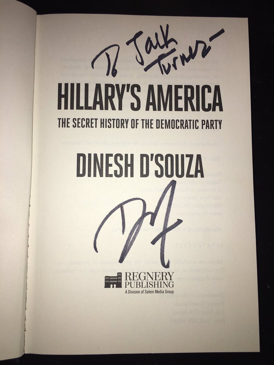 jack_h_turner's tweet photo. Thank you @MrHamilton_GHS for nominating me to share my favorite book, Hillary’s America @DineshDSouza. https://t.co/h6eYzb3RYA