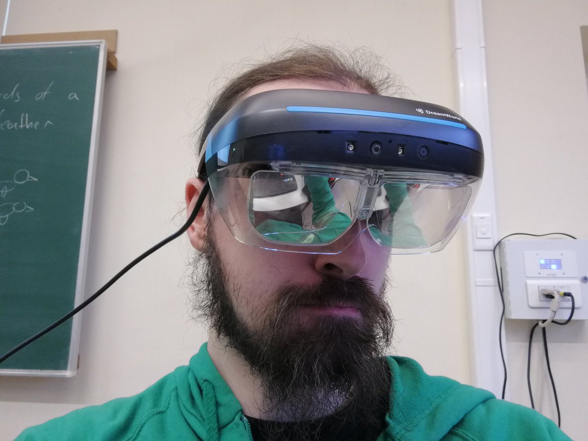JoeyFerwerda's tweet image. That moment where someone walks into your community meetup, gives you a AR headsets and says &apos;just send I back when you are done with it&apos; I &amp;lt;3 the #FOSS community #OpenHMD