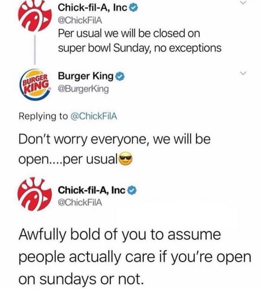 CloydRivers's tweet photo. Chick-fil-A for the win. Merica. https://t.co/yzw8jfZ5KG