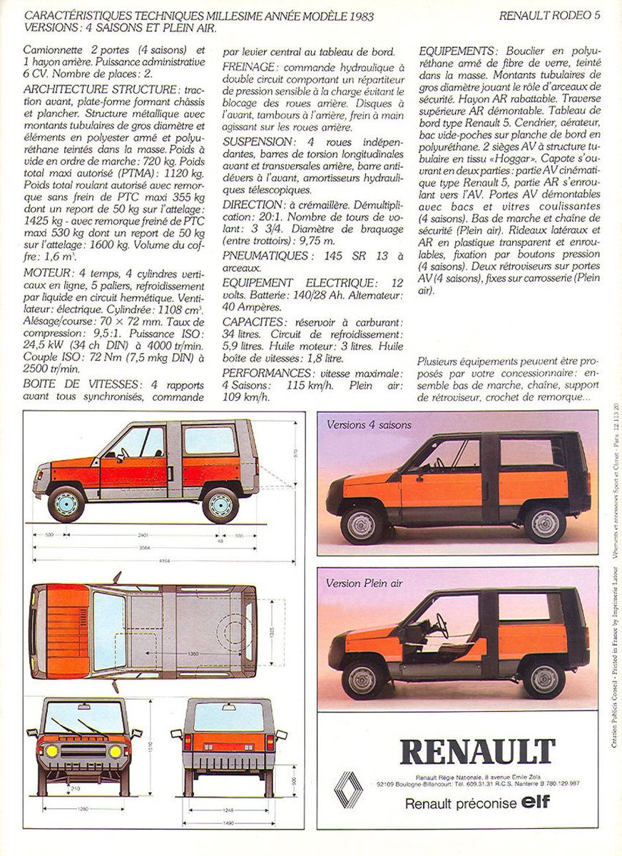 SuterudO's tweet photo. El #Renault #Rodeo5 y los diseños de #Teilhol en general estaban adelantados a su tiempo en muchas cosas. Pero nos enteramos 30-40 años después. https://t.co/eUpVFqhry5