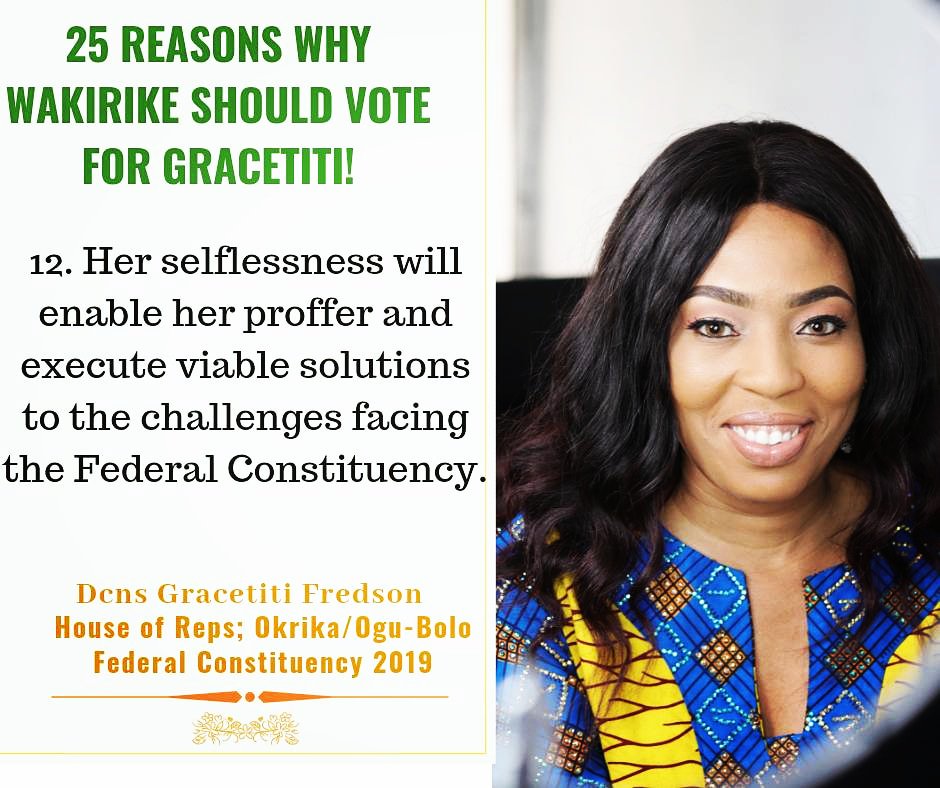GracetitiF's tweet photo. #25ReasonsWhy 
#VoteGreenPartyForGreenChambers
#HouseOfReps
#OkrikaLGA #OguBoloLGA 
#VoteGreen https://t.co/DsZjSF8Tnr