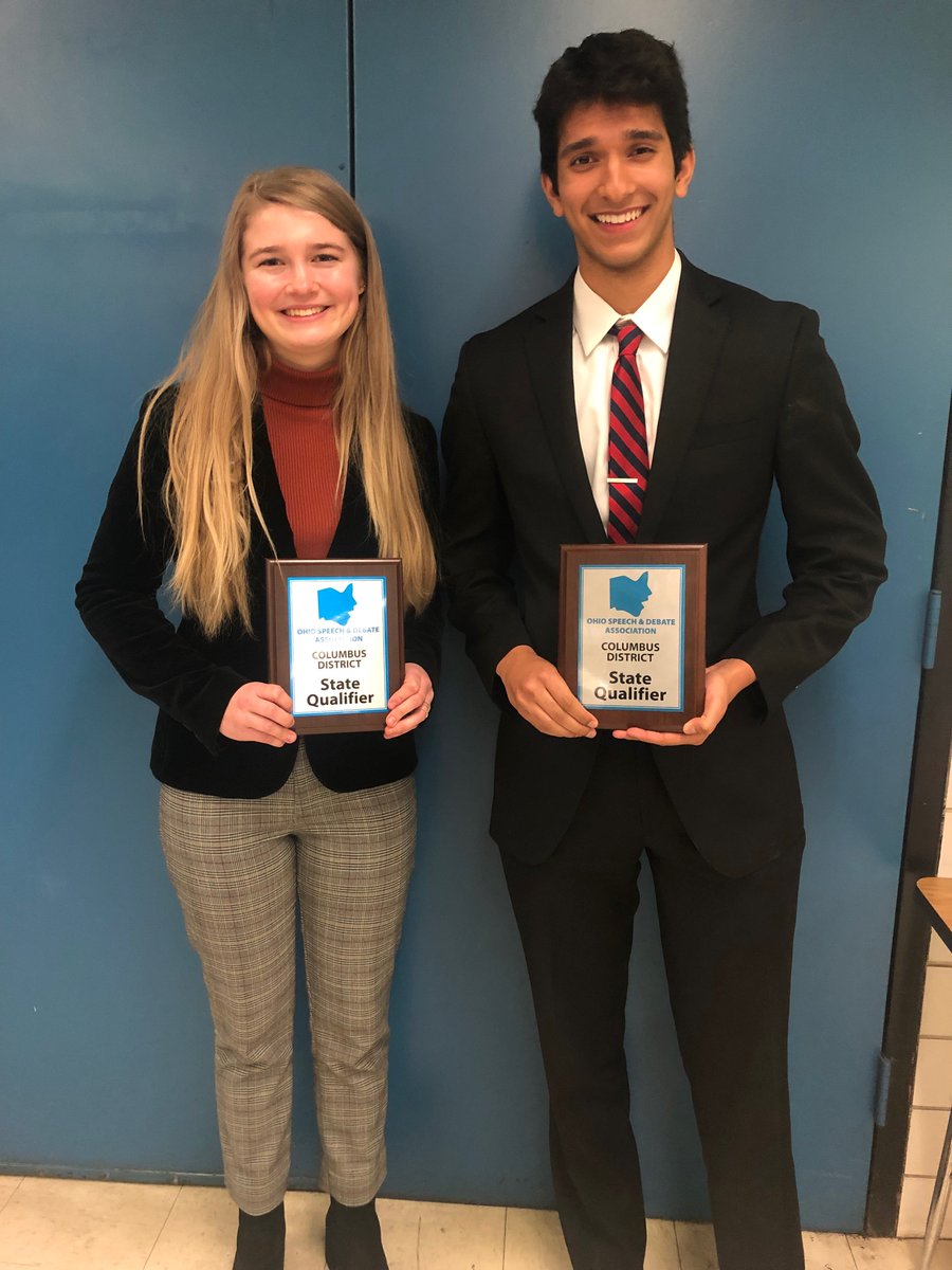 AcademyLifeNews's tweet photo. Juniors Alex Graham and Kathan Reddy will be representing Academy at the Ohio Speech and Debate State Tournament! https://t.co/Vba16EHRQn