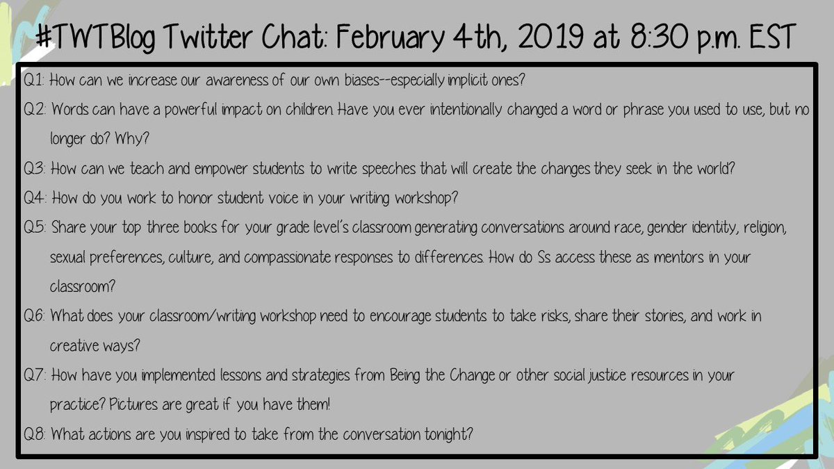 Are you gearing up for the for the #TWTBlog chat on Monday, 2/4 @ 8:30 PM EST? Here's little something to help you prepare for  the chat with us and <a href="/SaraKAhmed/">Sara K. Ahmed ON BLUESKY</a> <a href="/jdolci/">Jessi Dolci</a> <a href="/BFCharpentier/">Benjamin Charpentier</a> <a href="/HeinemannPub/">Heinemann</a>