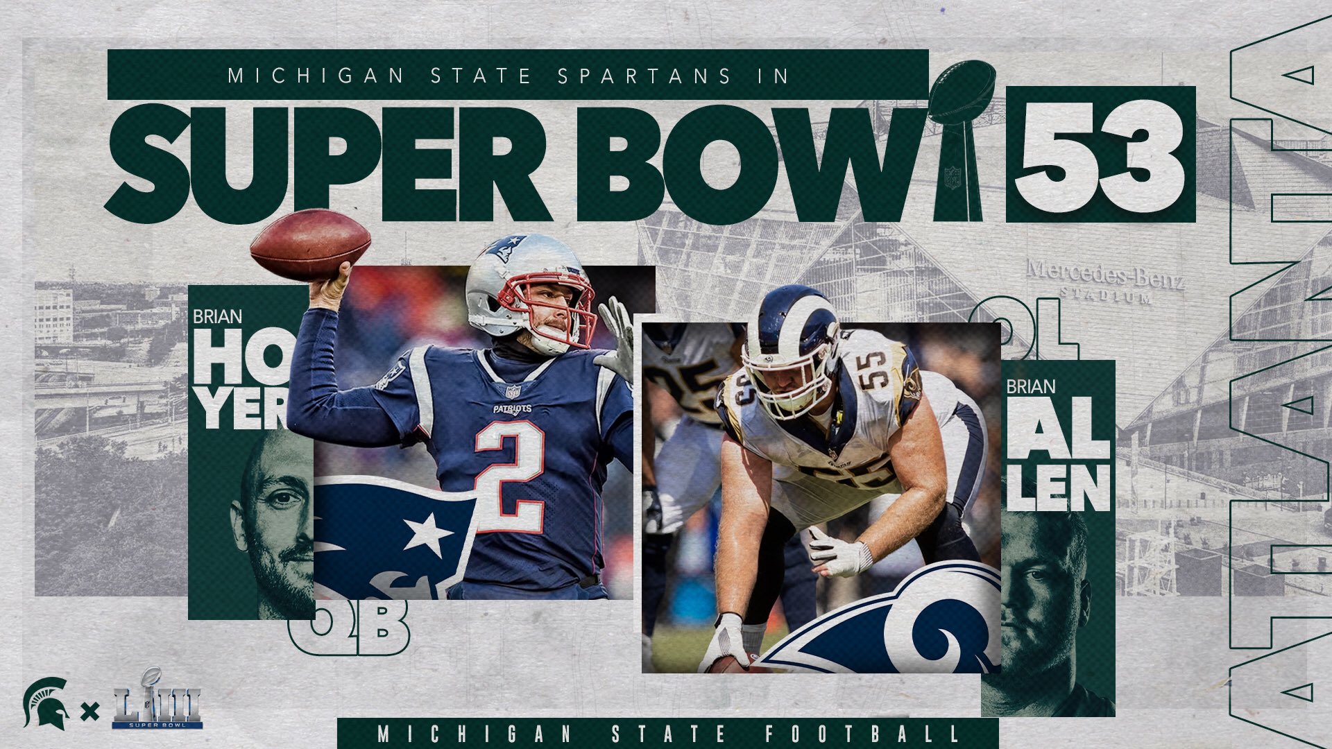 Snake Occasionally security Michigan State Football on Twitter: "Good luck to former Spartan stars, @BrianAllen65 and Brian Hoyer, in Super Bowl 53 tonight! #GoGreen #SpartansInTheNFL https://t.co/aKDo5DG5P5" / Twitter Snake Occasionally security Michigan State Football on Twitter: "Good luck to former Spartan stars, @BrianAllen65 and Brian Hoyer, in Super Bowl 53 tonight! #GoGreen #SpartansInTheNFL https://t.co/aKDo5DG5P5" / Twitter