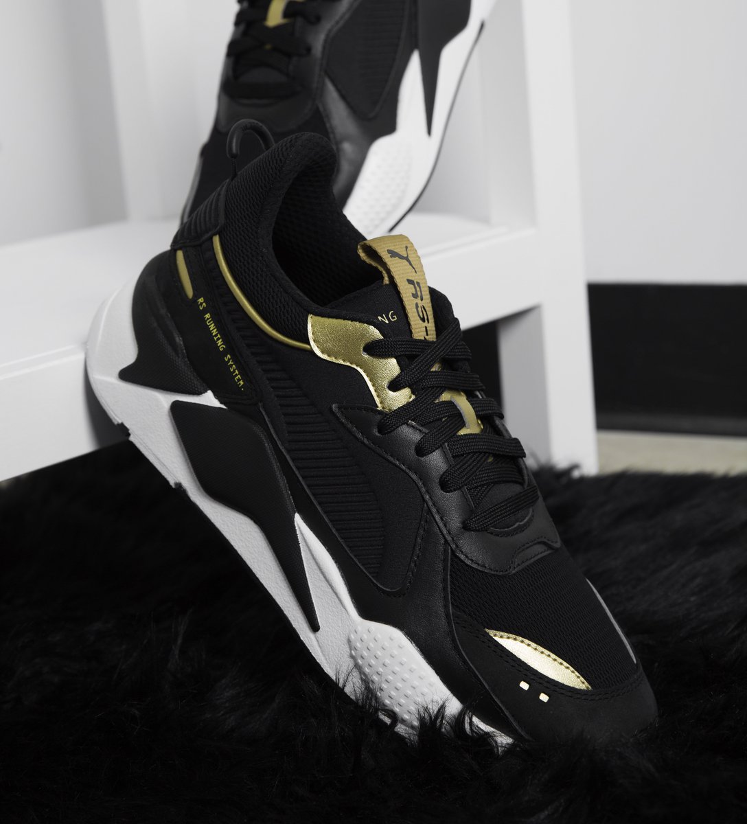 puma rsx black and gold