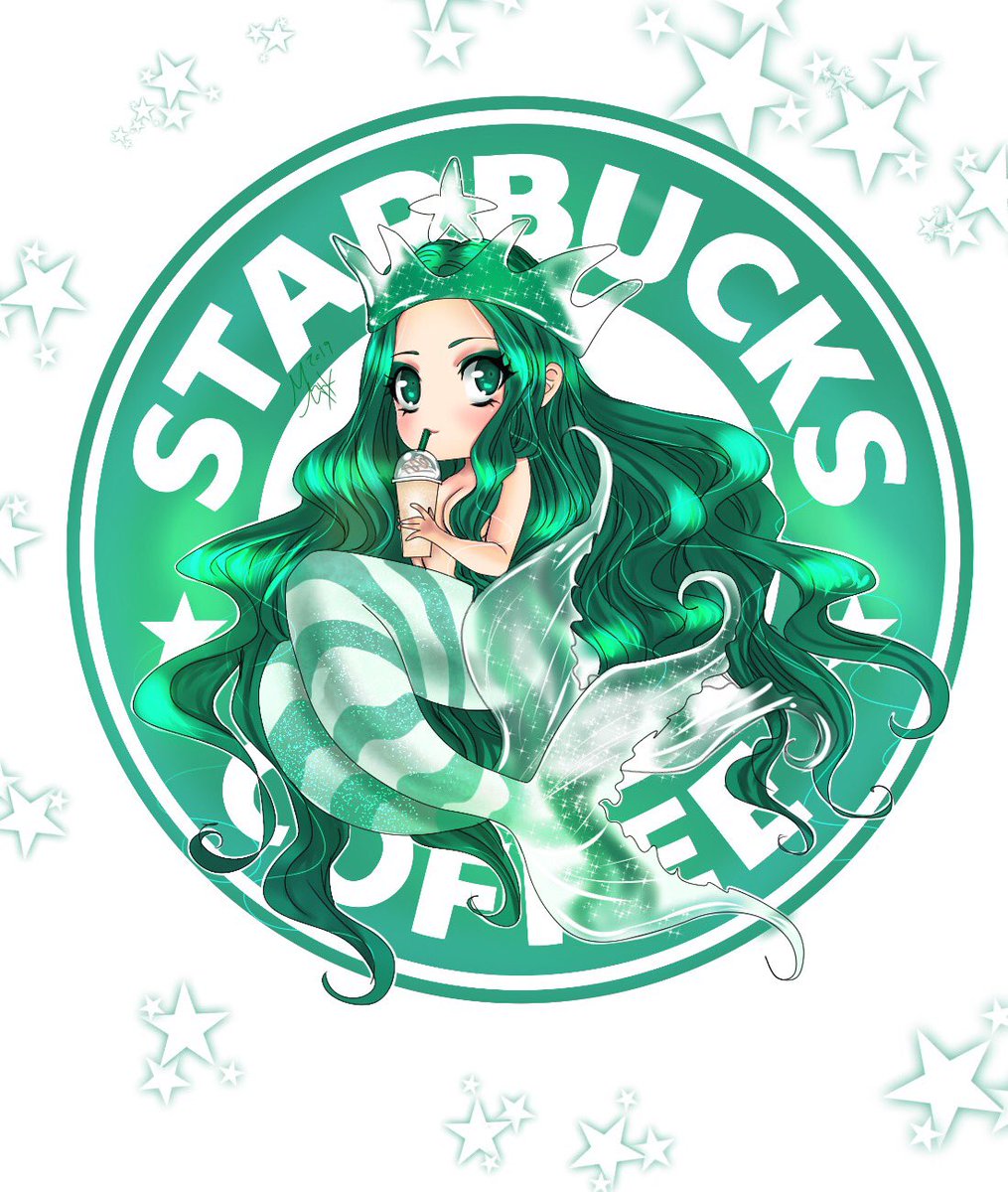 I hade fun #drawing this @Starbucks #mermaid. 