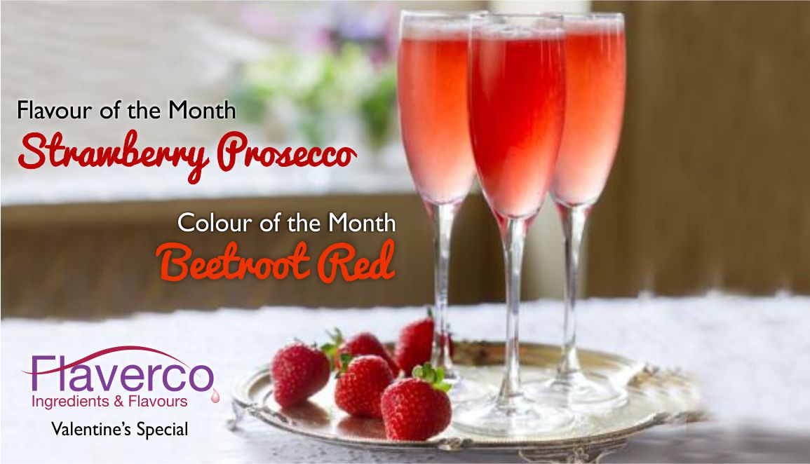 Are you ready for the Valentine's? Win the hearts with Flaverco's Strawberry Prosecco flavour and Beetroot Red colour this Valentines. Get your sample now flaverco.co.uk/contact-us