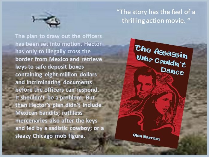 Glen_Barrera's tweet photo. Lookin' for a little action?  - The Assassin Who Couldn't Dance 
https://t.co/54RBl68kqX 
#sismif #RCAP #WINAUTHORS #BooksGS #thriller       
#BookBoost #gr8books4u #BookWorm https://t.co/0XqBCWxAHd
