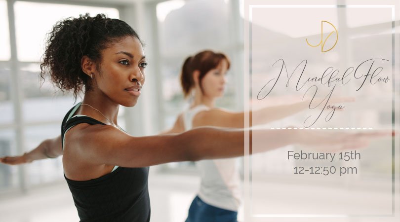 JDVWomen's tweet image. Mind and body together in a class. Led by Julie Newton this Mindful Flow Yoga class focuses on balance, alignment, and openness in a space where students are encouraged to explore. Come join us on February 15th at 12! #yogaclass #mindfulflow #jdvwomen #joiedevivre #balance