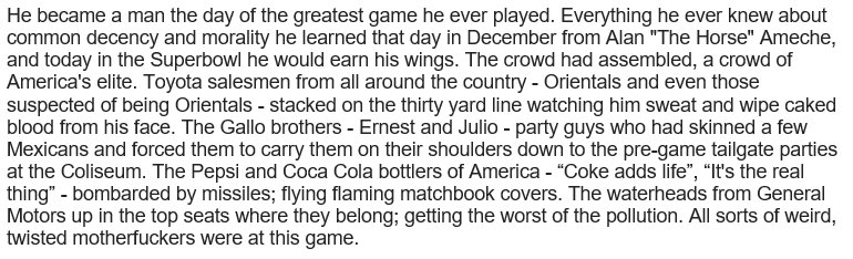 DenoTheChamp's tweet photo. @Superbowl thoughts from Hunter S. Thompson in Where The Buffalo Roam #SuperBowl https://t.co/X8IP9zVNBI