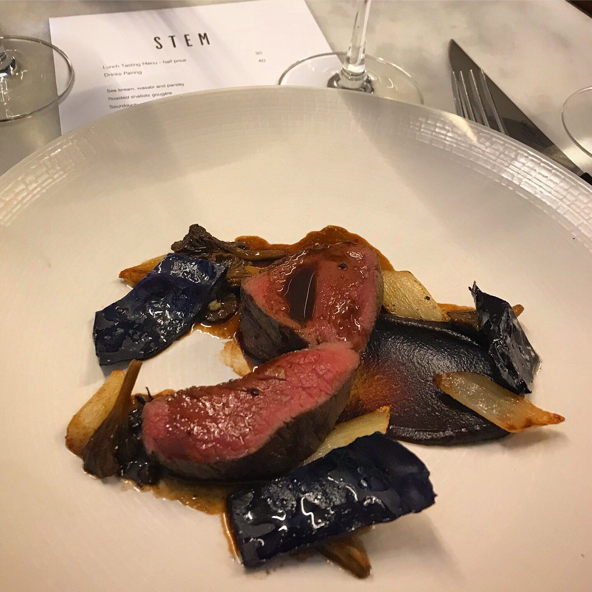 xHannahWilsonxx's tweet photo. Excellent tasting menu at @StemRestaurant today - totally recommend! #london #mayfair #tastingmenu https://t.co/Zv7digyxWl