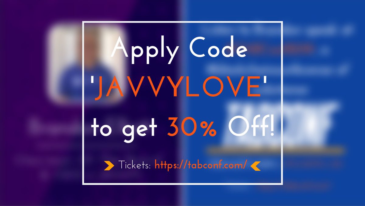 BOYCOTT_ELITE's tweet image. Are you planning to visit the most awaited #TabConf2019, a blockchain conference of substance which is going to be held in Atlanta, GA on Feb 8th-10th, 2019? We have got exciting news for you! You can now use the code 'JAVVYLOVE' while purchasing tickets and get a 30% discount!