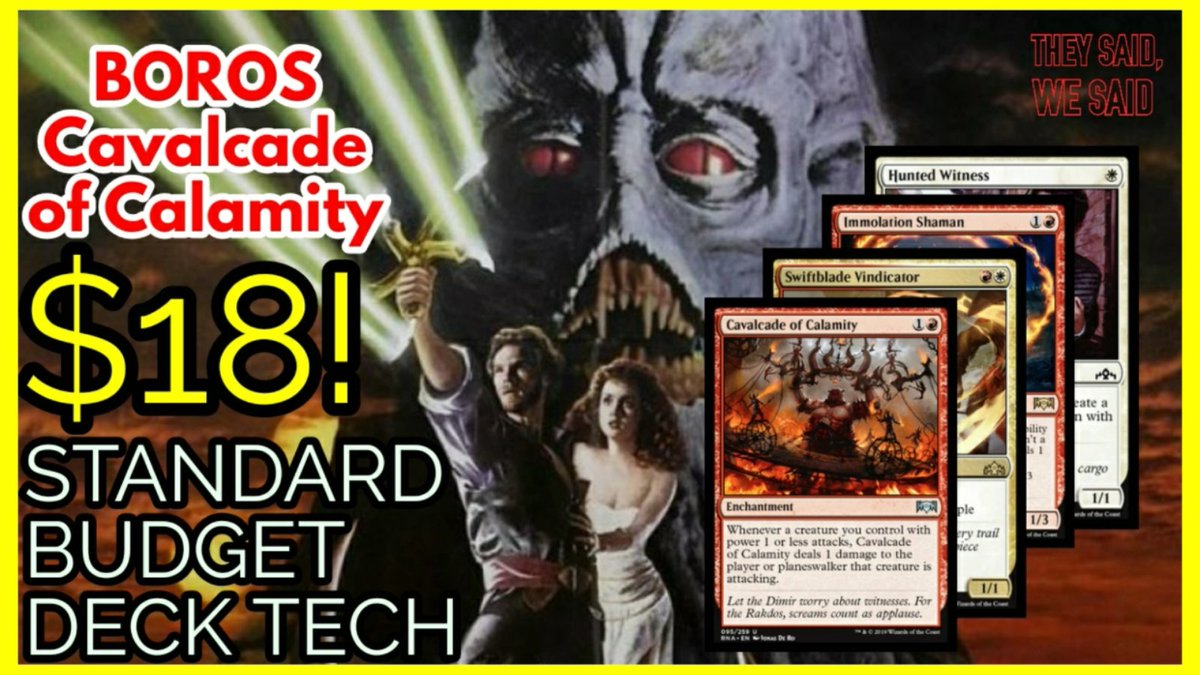JonTheHost's tweet photo. Strapped for cash?! Don't want to miss out on playing this #MTGRNA Standard format?! Then I got two spicy budget builds, each around $20!!!

Thir13en Ghosts:
https://t.co/6hgLwNha2c

Boros Cavalcade of Calamity: 
https://t.co/sjk8kSdfT6

#mtg #MTGArena https://t.co/RbNu0Izh2R