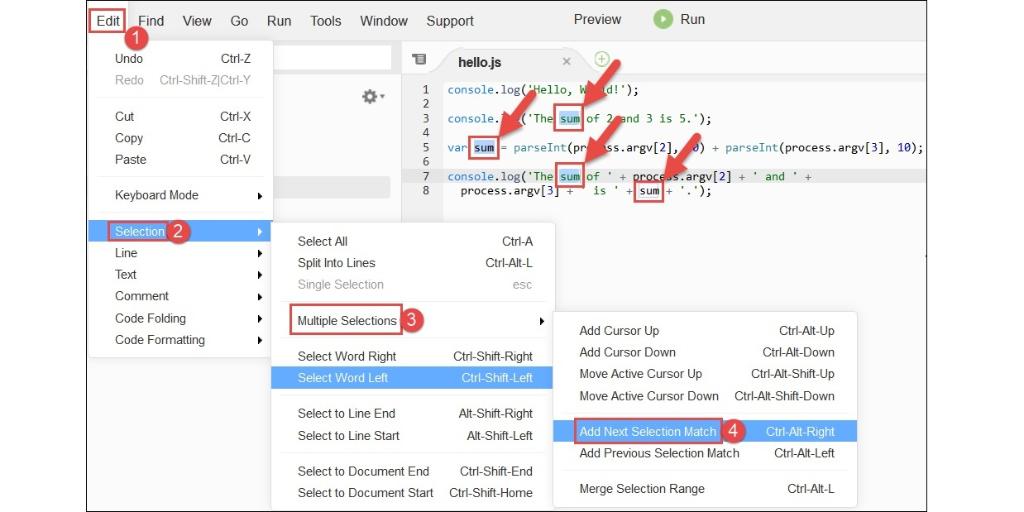 Try this AWS Cloud9 tip: In the IDE, use multiple selections to change multiple instances of the same thing at once: amzn.to/2RBu2Zy