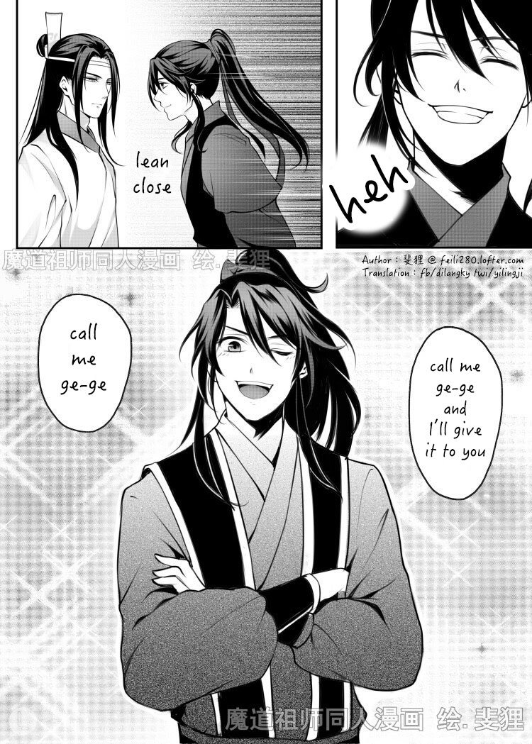 yilingji's tweet photo. For you (2/?)
By 斐狸 @ https://t.co/AS831YaCRf 
Translated with permission. #魔道祖师 #忘羡

hope y'all are hanging onto life as tight as LWJ's horny grip https://t.co/BB2kDpGXPX
