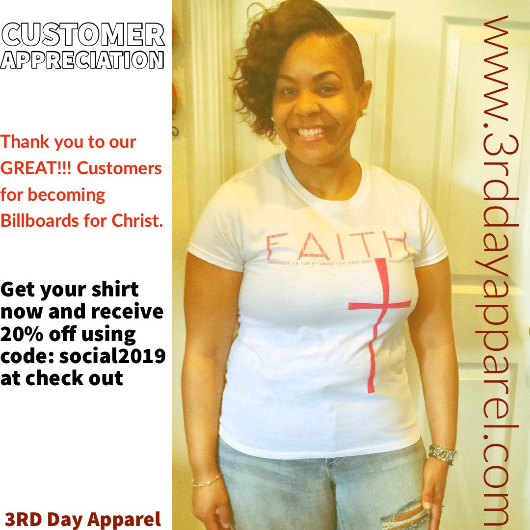 3rdday_apparel's tweet photo. Be the next customer of 3rd Day Apparel’s we are waiting on YOU!!!!!!! https://t.co/I2DBxdn9ya