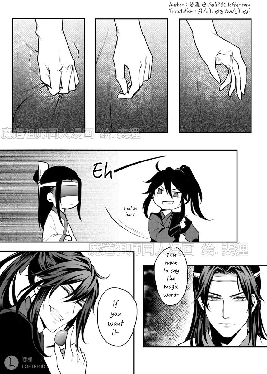 yilingji's tweet photo. For you (2/?)
By 斐狸 @ https://t.co/AS831YaCRf 
Translated with permission. #魔道祖师 #忘羡

hope y'all are hanging onto life as tight as LWJ's horny grip https://t.co/BB2kDpGXPX